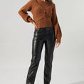 Load image into Gallery viewer, Monica Ribbed Knit Cropped Cardigan - Chocolate
