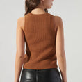 Load image into Gallery viewer, Monica Ribbed Knit Racer Sweater Tank - Chocolate
