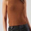 Load image into Gallery viewer, Monica Ribbed Knit Racer Sweater Tank - Chocolate
