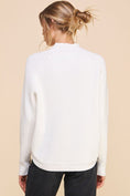 Load image into Gallery viewer, Mya Ribbed Mock Neck Sweater - Grey/Off White
