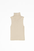 Load image into Gallery viewer, Nadia Sleeveless Pullover Turtleneck Top - Beige
