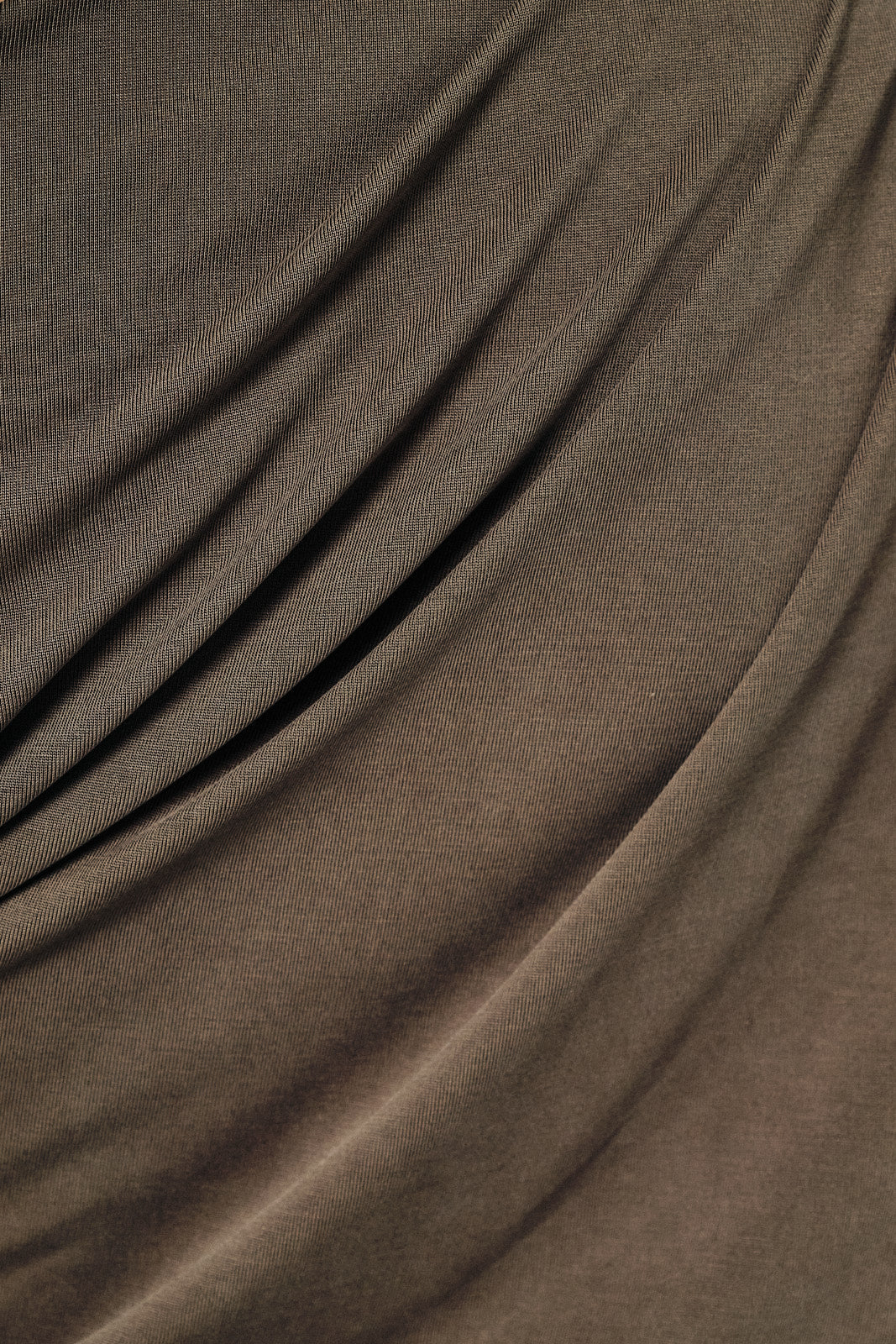 Kendall One-Shoulder Long Sleeve Draped Top - Olive