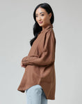 Load image into Gallery viewer, Paige Oversized Button-Up Shirt - Cocoa
