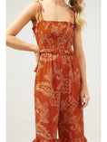 Load image into Gallery viewer, Nora Paisley Jumpsuit - Rust/Ivory

