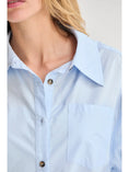 Load image into Gallery viewer, Ocean Poplin Button-Up Shirt & Shorts Set - Light Blue
