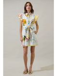 Load image into Gallery viewer, Elena Postcard Ruffle Collared Mini Dress

