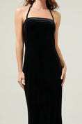 Load image into Gallery viewer, Rachel Velvet Strapless Maxi Dress - Black
