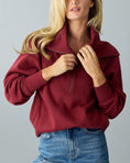 Load image into Gallery viewer, Rory Quarter Zip Sweatshirt - Burnt Russet
