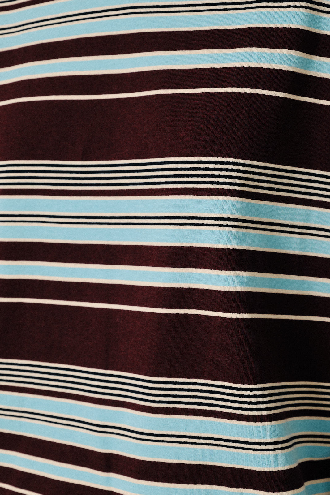 Frankie Drop Shoulder Striped Top - Burgundy/Blue