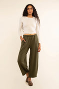 Load image into Gallery viewer, Sabrina Faux Cashmere Lantern Pants - Olive
