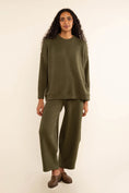 Load image into Gallery viewer, Sabrina Faux Cashmere Lantern Pants - Olive
