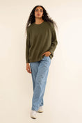 Load image into Gallery viewer, Sabrina Faux Cashmere Oversized Sweater - Olive
