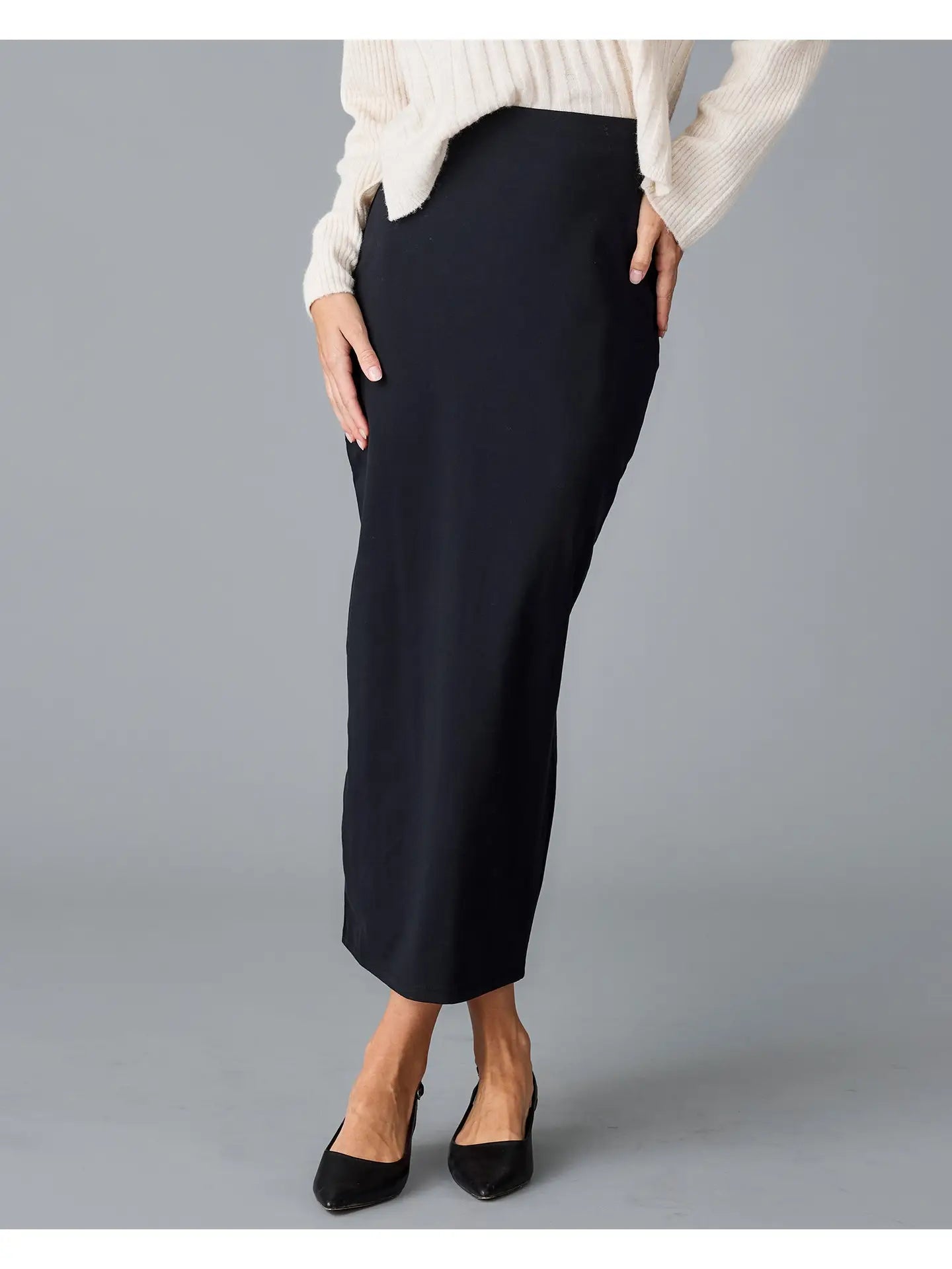 Sadie Straight Maxi Skirt - Black