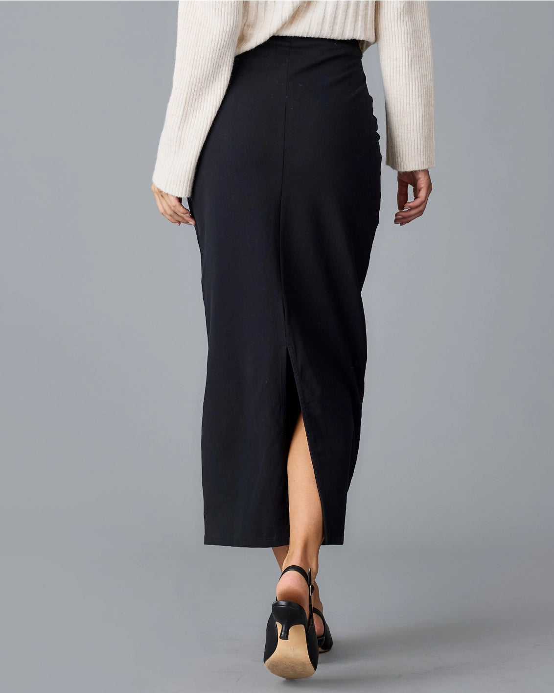 Sadie Straight Maxi Skirt - Black