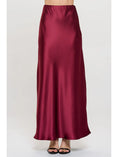 Load image into Gallery viewer, Scarlett Satin Maxi Skirt - Burgundy
