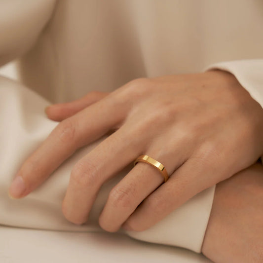 Sera Thin Matte Gold Ring