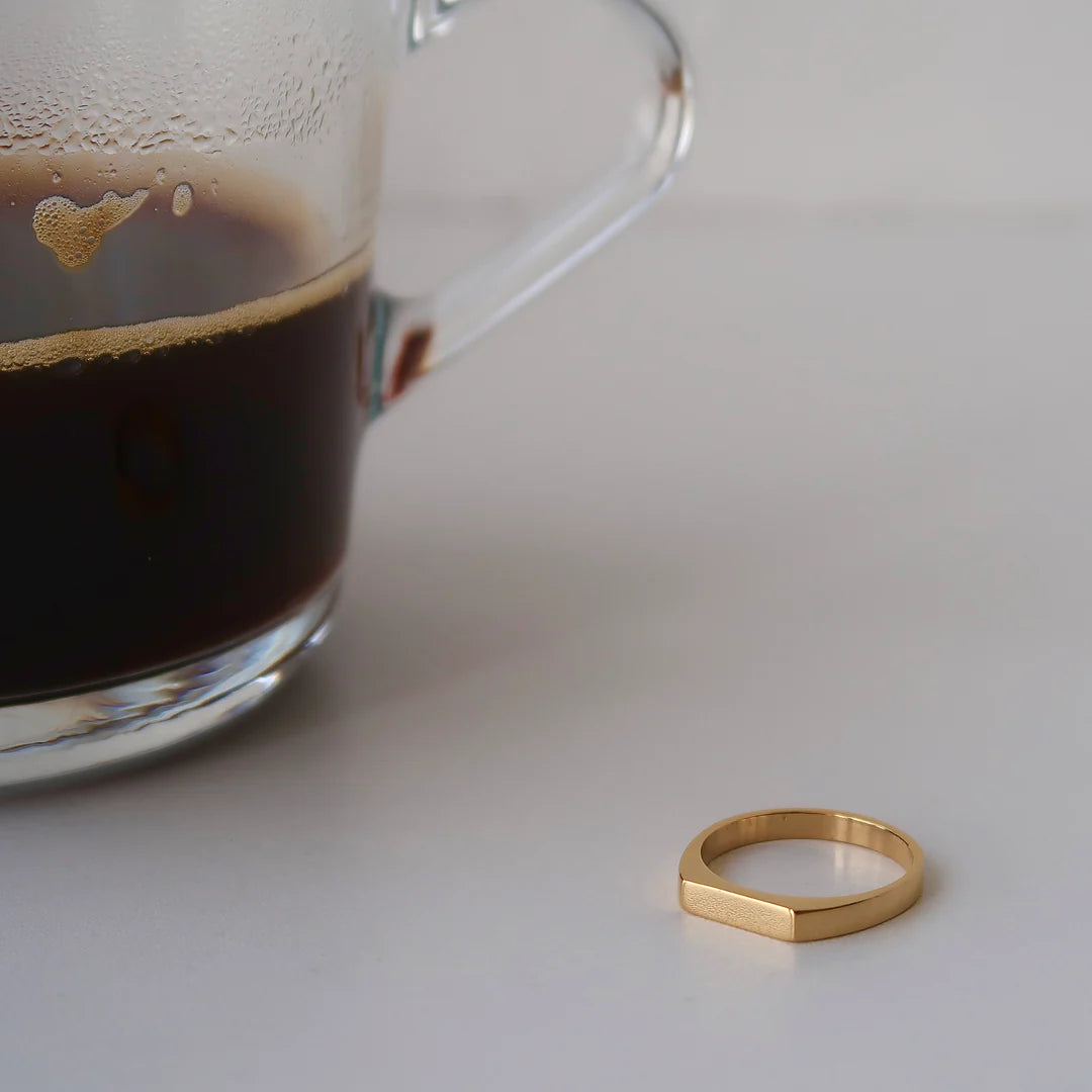 Sera Thin Matte Gold Ring