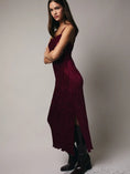 Load image into Gallery viewer, Serafina Velvet Midi Dress - Berry
