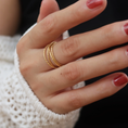 Load image into Gallery viewer, Sheryl Woven Textured Triple Band Ring - 18K Gold
