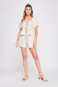 Load image into Gallery viewer, Abigail Linen Blend Lace Shorts - Natural
