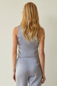 Load image into Gallery viewer, Alon V-Neck Satin Vest - Light Blue
