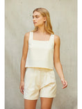Load image into Gallery viewer, Lindsey Square Neck Tank Top - Cream
