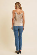 Load image into Gallery viewer, Stella Pleated Metallic V-Neck Cami - Champagne
