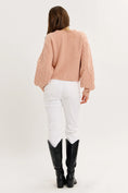 Load image into Gallery viewer, Susie Ribbon Tie Cable Knit Cardigan - Strawberry Milk
