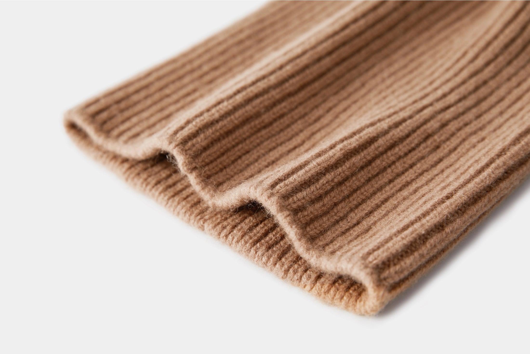 Taylor Cashmere Wool Beanie - Camel/Ivory/Oatmeal