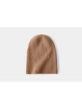 Load image into Gallery viewer, Taylor Cashmere Wool Beanie - Camel/Ivory/Oatmeal
