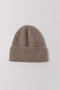 Load image into Gallery viewer, Taylor Cashmere Wool Beanie - Camel/Ivory/Oatmeal
