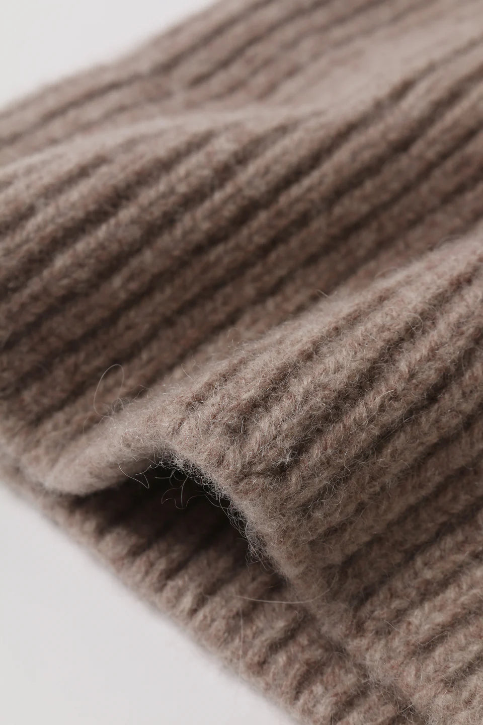 Taylor Cashmere Wool Beanie - Camel/Ivory/Oatmeal