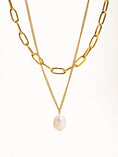 Load image into Gallery viewer, Tiana Layered Chain Pearl Necklace - Gold
