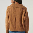 Load image into Gallery viewer, Tina Half Zip Cable Knit Sweater - Mocha
