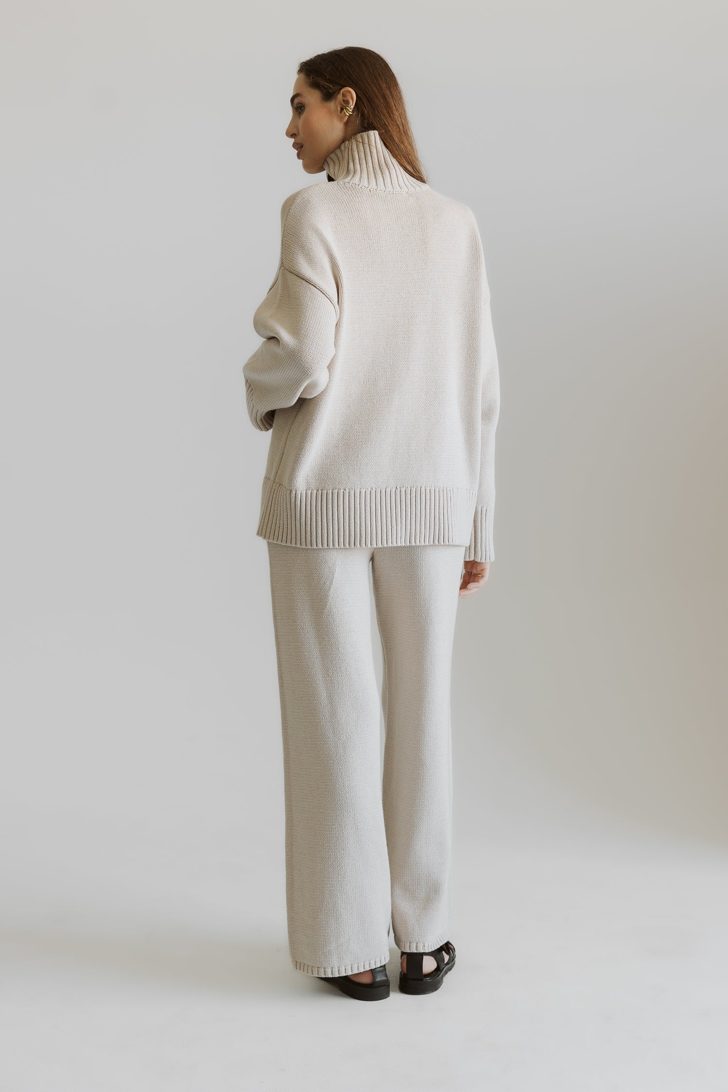 Phoebe Turtleneck Sweater - Beige