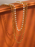 Load image into Gallery viewer, Uma Stacked Pearl and Chain Necklace
