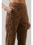 Load image into Gallery viewer, Victoria Faux Suede Snake Pants - Brown
