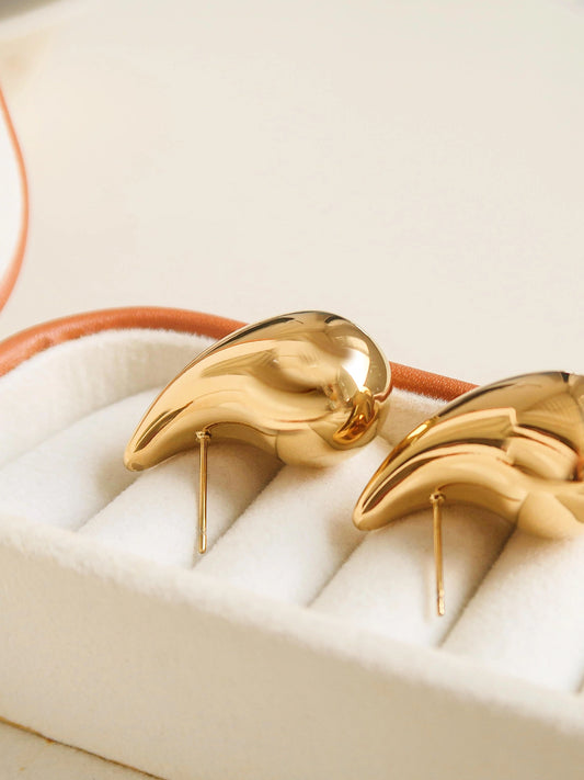 Yuri Large Huggie Droplet Earring - Gold, Silver