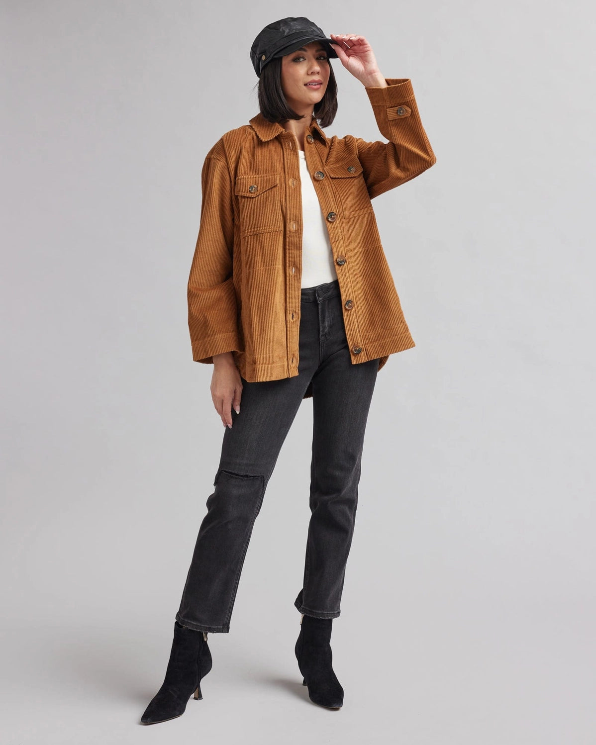 Zarya Corduroy Shirt Jacket - Camel