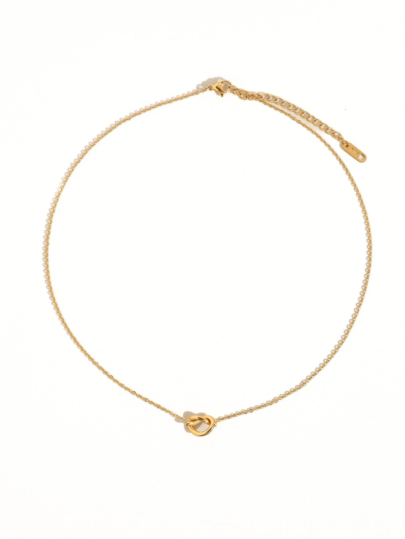 Zen Petite Heart Knot Necklace
