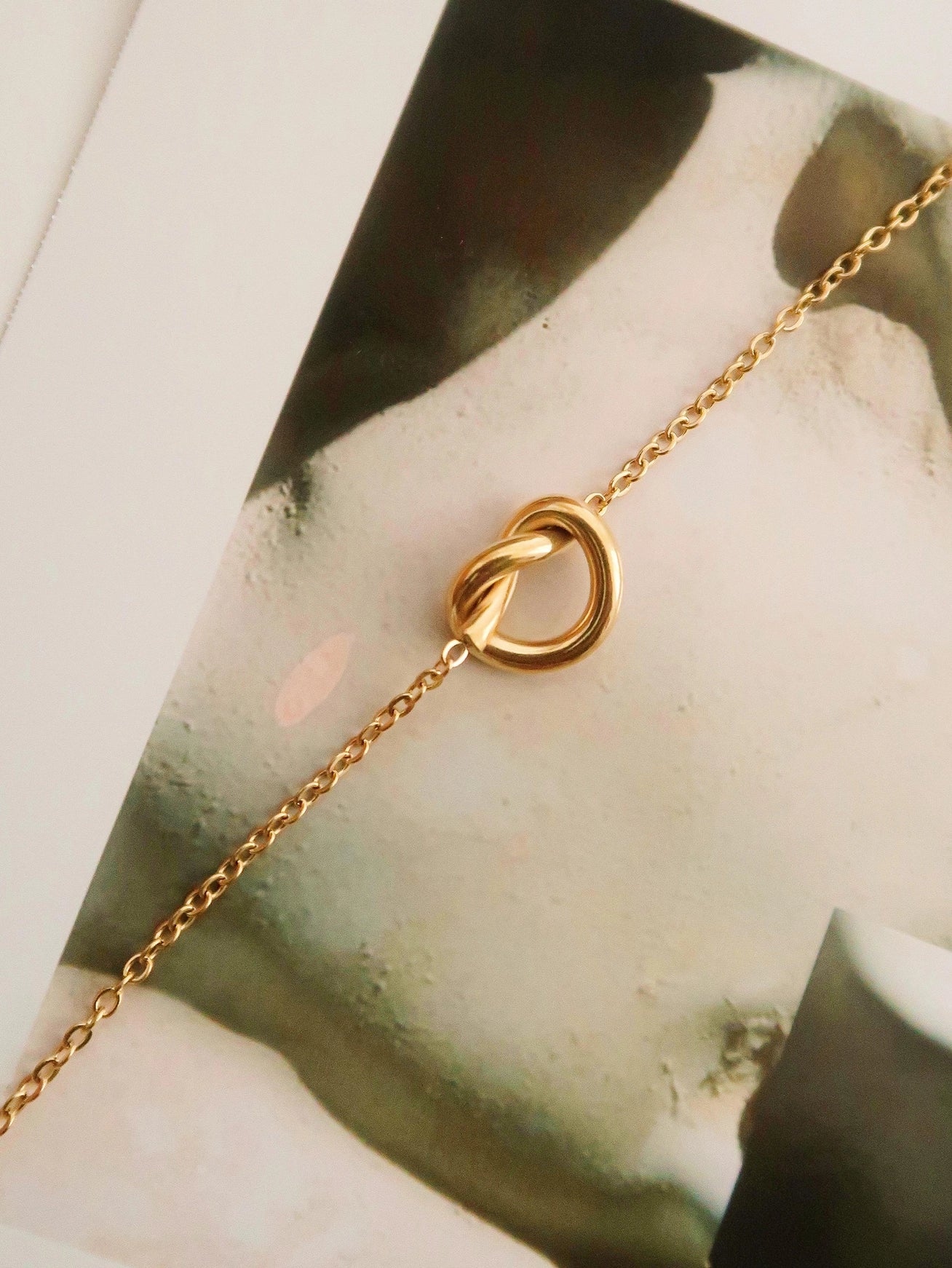 Zen Petite Heart Knot Necklace