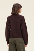 Load image into Gallery viewer, Zoe Cocoon Crewneck Sweater - Mahogany
