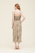 Load image into Gallery viewer, Camille Printed Cowl Neck Slip Dress - Desert Sage
