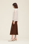 Load image into Gallery viewer, Evelyn Satin Bias Slip Midi Skirt - Cacao
